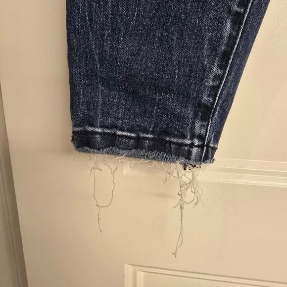 Women's Kut from the Kloth "Donna Ankle Skinny" Distressed Denim Jeans | Size 4P - Picture 5 of 9